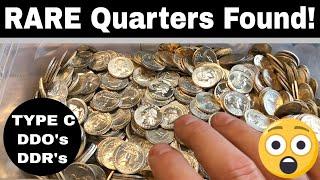 Searching BU Quarters For Varieties - RARE Coins Found