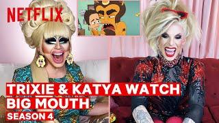 Drag Queens Trixie Mattel & Katya React to Big Mouth  I Like to Watch  Netflix