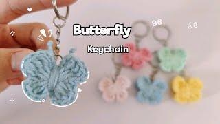 Crochet Butterfly keychain easy and cute#crochet #keychain #diy #handmade #cute #ideas