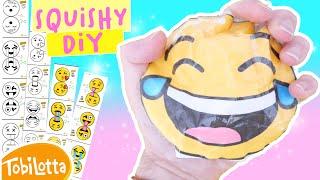 PAPER SQUISHY EMOJi craft + template to print out Squishy handicrafts against boredom