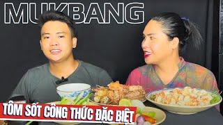 Diva cát Thy mukbang Tôm sú với Chí Hào…vui nhộn