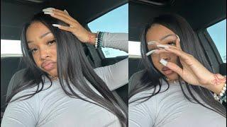 hair vlog perfect no baby hair wig install  it’s giving scalp  ft. myfirstwig