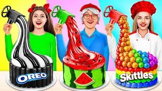 Me vs Grandma Cooking Challenge  Cake Decorating Challenge Moments by MEGA GAME