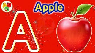 ABC song  nursery rhymes  abc phonics song for toddlers  a for apple