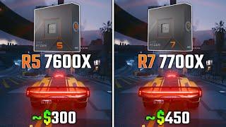 RYZEN 5 7600X vs RYZEN 7 7700X  Test in 6 Games