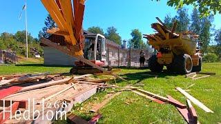 Demolition Of a Small Cabin -Excavator Time Lapse ep.268