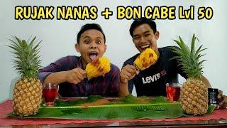 Rujak buah nanas + bon cabe Level 50 dibulan suci ramadhan  rasanya pedas banget 