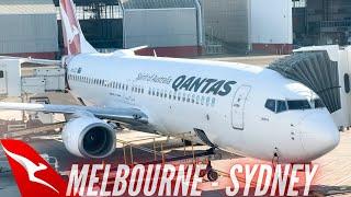 Qantas Domestic Experience  Melbourne - Sydney  Qantas Economy Class  Boeing 737-800 Trip Report