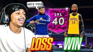 MY BIG BRO & I WERE 99.9% TO LEVEL 40 AND PLAYED EACH OTHER NBA 2K22 LOSER GETS A BACKHAND