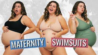 Trying On Maternity Swimsuits 7 months pregnant