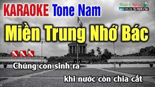Miền Trung Nhớ Bác Karaoke Tone Nam  Beat Truyền Cảm    Karaoke Nhạc Sống Thanh Ngân