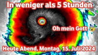 Eine gefährliche Warnung vore inem großen Sturm der inwenigen Stunden über das Land hinwegfegen wird