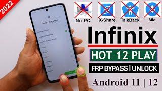 Infinix Hot 12 Play X6816 Frp Bypass Without PC  Without Install Apk  Without TalkBack