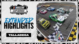 NASCAR Official Extended Highlights  Talladega ends in three-wide photo finish