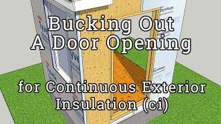 Weaving Wooden Door Bucks Into Continuous Exterior Insulation animation