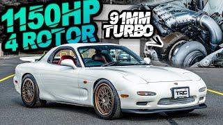1150HP 4 Rotor RX7 SCREAMS 9000RPM UNREAL ROTARY SOUNDS