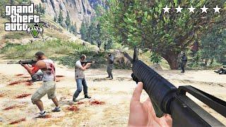 GTA 5 - Franklin Michael and Trevors Five Star Escape From The FOREST #132