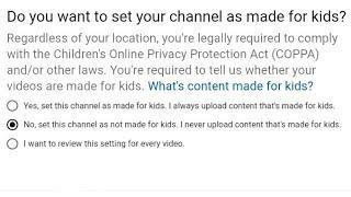 How To Set Your Audience On YouTube  Youtube COPPA New Update