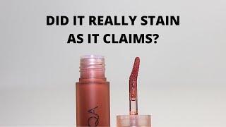 REVIEW  Esqa Slick Drip Serum Lip Tint Shade Burnt Chestnut on Medium-Tan Skin  shafiarisa