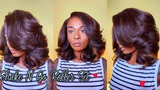 PRICE TEXTURE AND LAYERS Shake-N-Go HD Lace Front Wig Legacy Glueless Snatched Roller Set