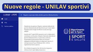 Lavoratori sportivi - unilav dal 27 ottobre 2023