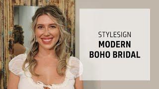 Modern Boho Bridal Half-Up Half-Down Hairstyle  StyleSign  Goldwell Education Plus