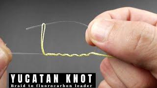 YUCATAN KNOT Braid to Mono or Fluorocarbon  how to tie a ultimate strength for fishing?