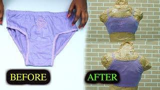 How To Make A Crop Top With A Panties  DIY  Refashion Clothes - DIY Crafts