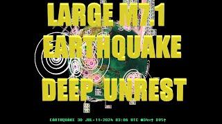 7102024 -- Large M7.1 Earthquake deep below West Pacific -- New seismic unrest due
