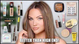 Full Face of DRUGSTORE Makeup Thats BETTER Than HIGH END BEST DRUGSTORE MAKEUP