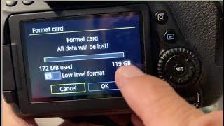 How to format a SanDisk Memory Card in an Canon EOS 80D  SLR Camera