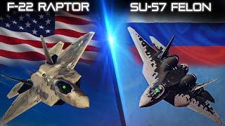 F-22 Raptor Vs Su-57 Felon  Dogfight  Digital Combat Simulator  DCS 