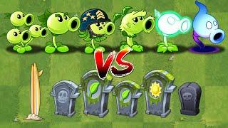PVZ 2 Challenge - All Peashooters Who can Defeat All Grid Items - PVZ 2 Plant vs Plant