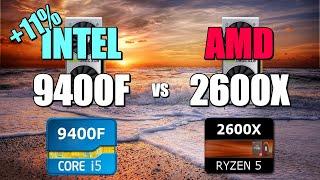 9400F vs 2600X - 2060S. CSGO Fortnite PUBG GTAV Overwatch.