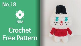 No.18 cute onigiri doll crochet free pattern