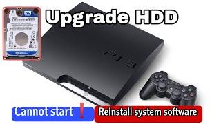 PS3 Reinstall system software  Upgrade HDD