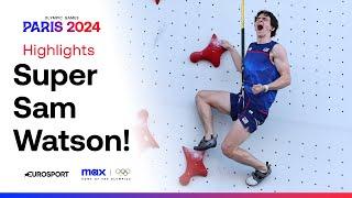 Sam Watson DESTROYS Speed Climbing World Record   #Paris2024 #Olympics