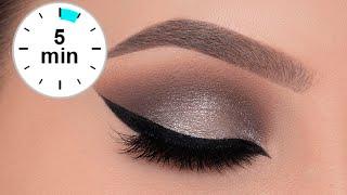 5 MINUTE Silver Smokey Eye Tutorial  $3- palette 