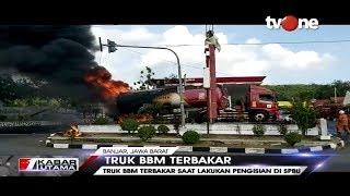 Heboh Truk Tangki BBM Terbakar Hebat di SPBU Banjar Jabar