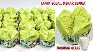 BOLU KUKUS MEKAR PANDAN TANPA SODA TAKARAN GELAS  LEMBUT DAN TIDAK AMIS