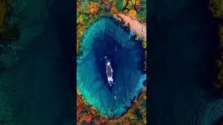 Cetina river source or the Eye of the Earth another aerial view 