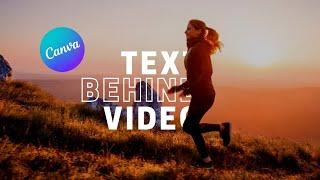 How to make text behind object in a video in Canva  tutorial by DLC Ventures India