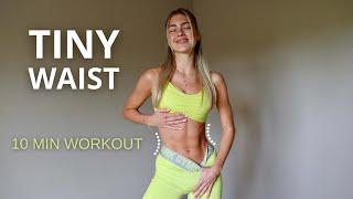 10 MIN. TINY WAIST WORKOUT  do this 7 Days to lose muffin top & tone your side abs