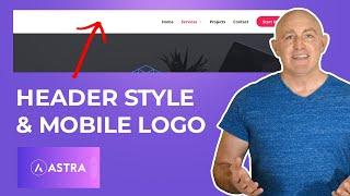 Astra WordPress Theme - Change Header Style & Mobile Logo