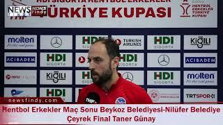 Hentbol Erkekler Maç Sonu Beykoz Belediyesi Nilüfer Belediye Çeyrek Final Taner Günay