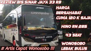 Review Bis Sinar Jaya 33 RB  Bus Banter Wonosobo  Jurusan Wonosobo - Lebak Bulus