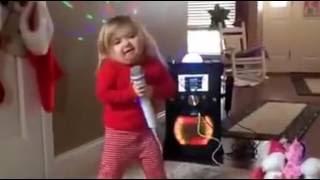 Little Girl Singing & Dancing on Karaoke Latest Funny Videos  SD Mix