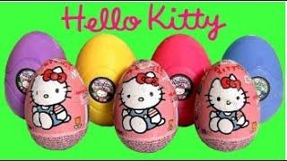 Play Doh Hello Kitty Surprise Eggs Huevos Surpresa  ハローキティ   キティ・ホワイト  playdough by FunToys