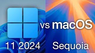 Windows 11 2024 vs macOS Sequoia Previews