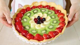 Crostata di Frutta Ricetta per Base Crema e Gelatina - Homemade Fruit Pie Recipe